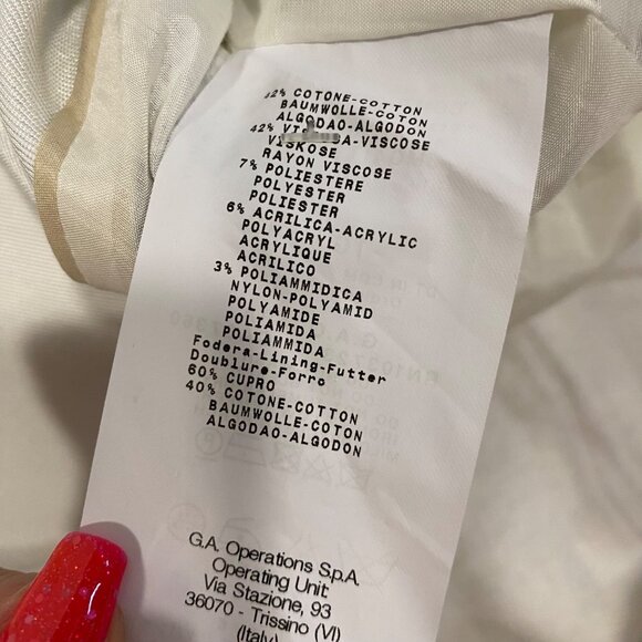 Armani Collezioni Blue,‎ White Tweed Blazer Size 6 - Picture 7 of 9